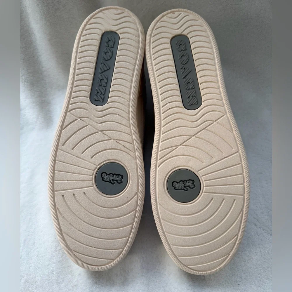 Coach Clip Court Sneaker Men's Size 12D Signature Chalk Casual C8965 EUC